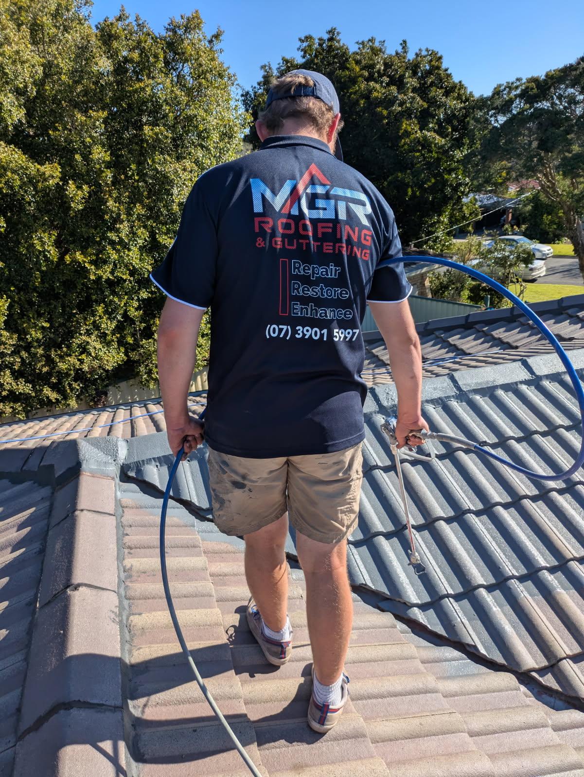 MGR repairing and sealing weak points on a tiled roof